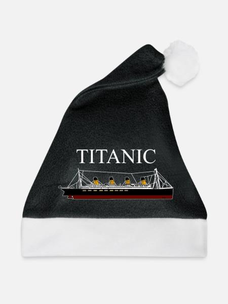 Titanisch - Weihnachtsmütze - Schwarz/Weiß - Vorne