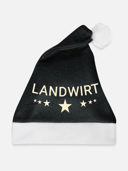 Landwirt - Weihnachtsmütze - Schwarz/Weiß