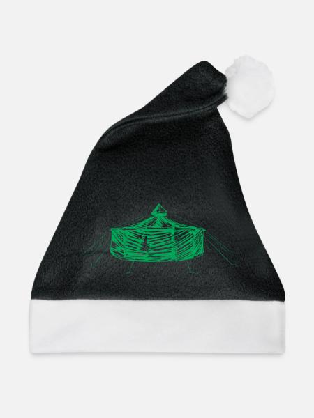jurte_green - Weihnachtsmütze - Schwarz/Weiß