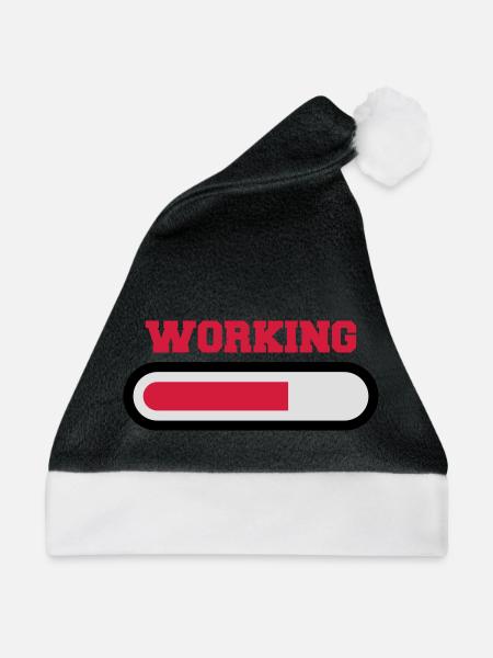Working - Weihnachtsmütze - Schwarz/Weiß