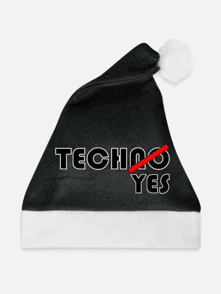 TechNO?YES! - Weihnachtsmütze - Schwarz/Weiß