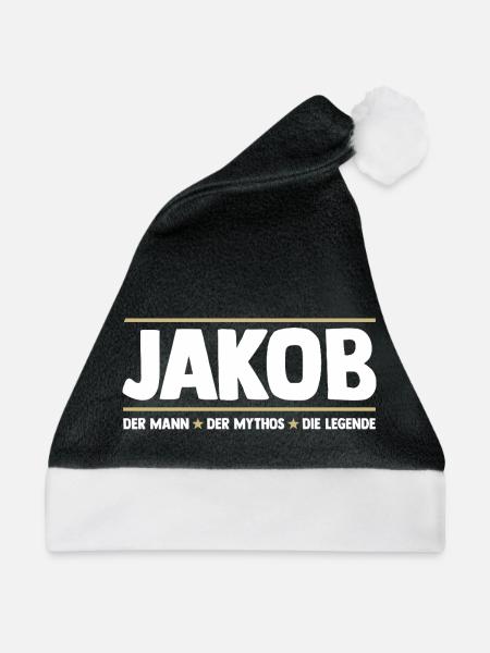 Jakob - Weihnachtsmütze - Schwarz/Weiß - Vorne