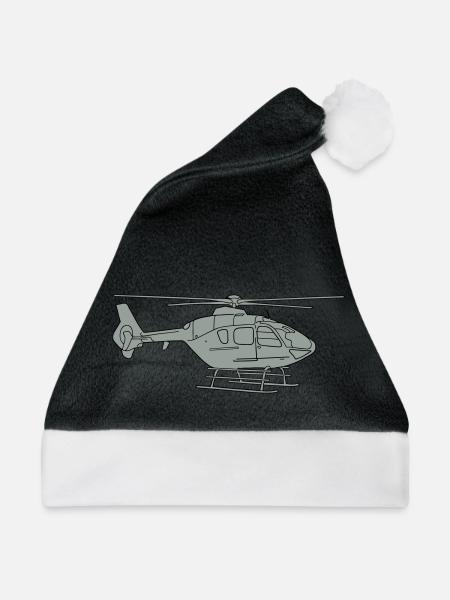 Hubschrauber 2 - Weihnachtsmütze - Schwarz/Weiß