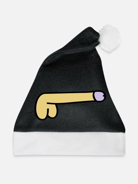 symbol dick - Weihnachtsmütze - Schwarz/Weiß - Vorne