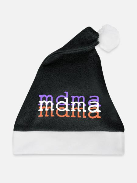 MDMA Druff Optik - Weihnachtsmütze - Schwarz/Weiß - Vorne