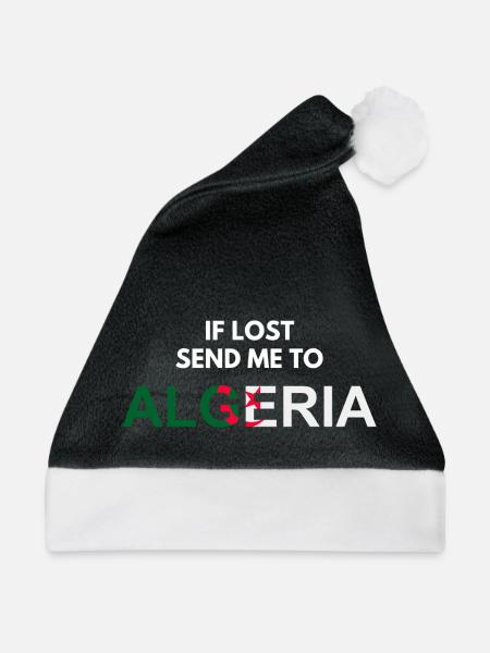 wenn ich verloren habe, schick mich nach Algerien-cadeau Algérie - Weihnachtsmütze - Schwarz/Weiß - Vorne