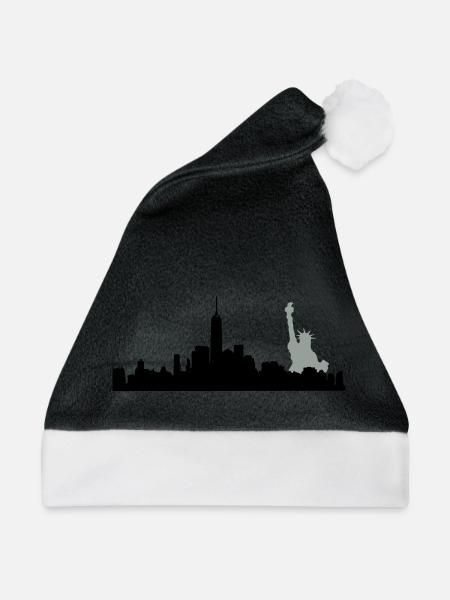 manhatten skyline - Weihnachtsmütze - Schwarz/Weiß