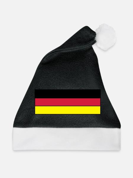 deutschlandweltmeisterklein - Weihnachtsmütze - Schwarz/Weiß - Vorne