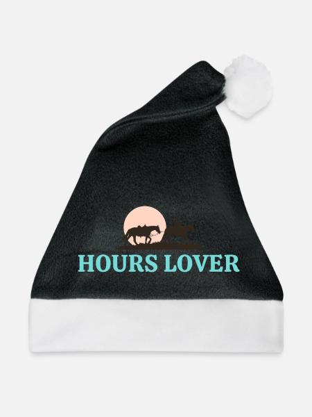 Pferdefreunde - Reiten - Reiter - Weihnachtsmütze - Schwarz/Weiß - Vorne