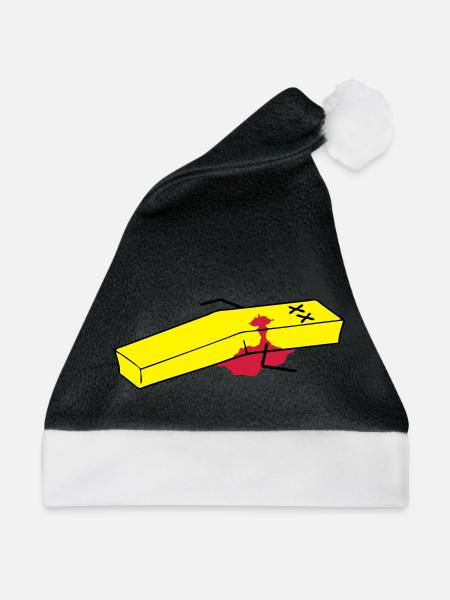 Pommes - Weihnachtsmütze - Schwarz/Weiß