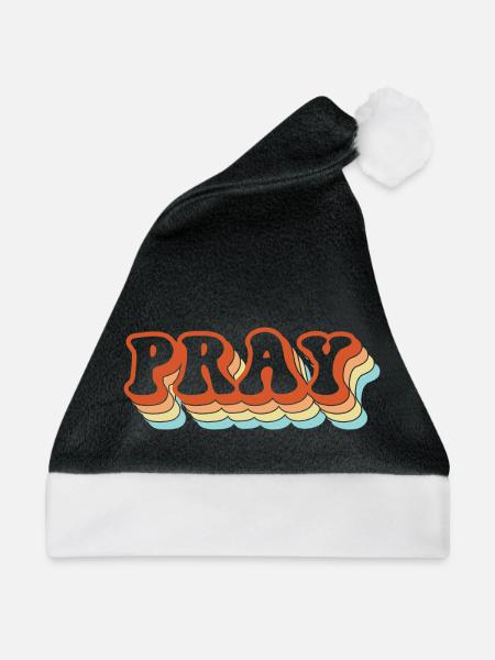 Pray - Weihnachtsmütze - Schwarz/Weiß