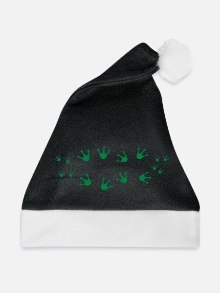 Frog Family - Weihnachtsmütze - Schwarz/Weiß - Vorne