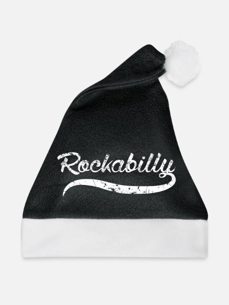 Rockabilly - Weihnachtsmütze - Schwarz/Weiß - Vorne