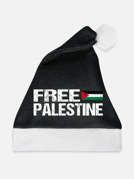 Free palestine - Weihnachtsmütze - Schwarz/Weiß