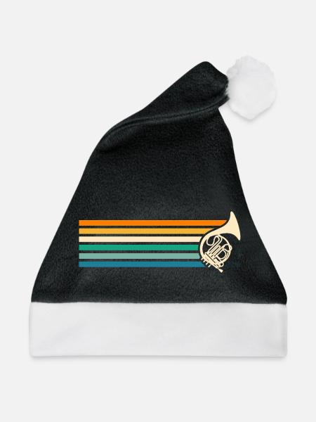 Hornist Waldhorn - Weihnachtsmütze - Schwarz/Weiß