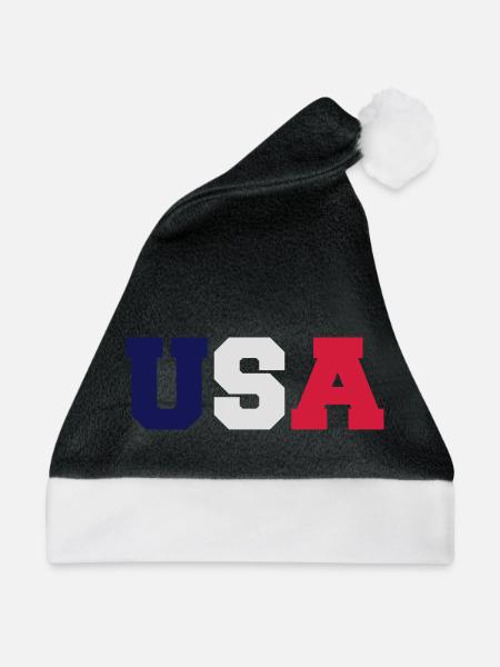 USA - Weihnachtsmütze - Schwarz/Weiß