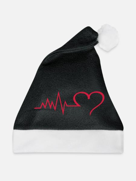 heartbeat - Weihnachtsmütze - Schwarz/Weiß