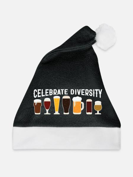 Beer Lover Bier Alkohol - Weihnachtsmütze - Schwarz/Weiß - Vorne