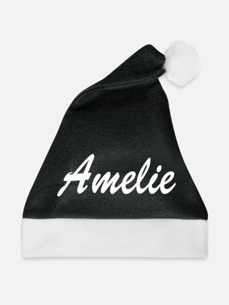 Amelie - Weihnachtsmütze - Schwarz/Weiß