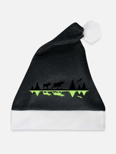 Landschaft - Schweden, Norwegen - Weihnachtsmütze - Schwarz/Weiß
