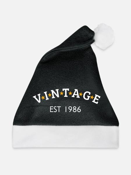 Jahrgang ist 1986 - Weihnachtsmütze - Schwarz/Weiß