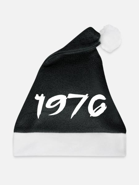 1976 Geschenk 49. Jubiläum 1976 Retro 1976 - Weihnachtsmütze - Schwarz/Weiß - Vorne