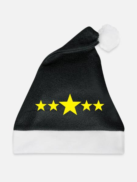 Sterne - stars - Weihnachtsmütze - Schwarz/Weiß