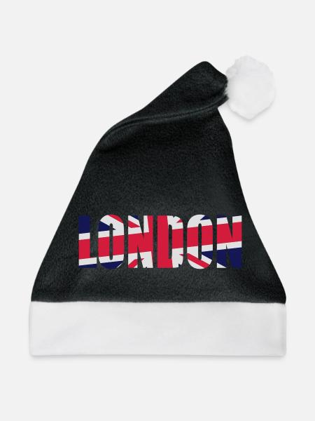 London Union Jack - Weihnachtsmütze - Schwarz/Weiß