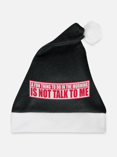 not talk to me - Weihnachtsmütze - Schwarz/Weiß