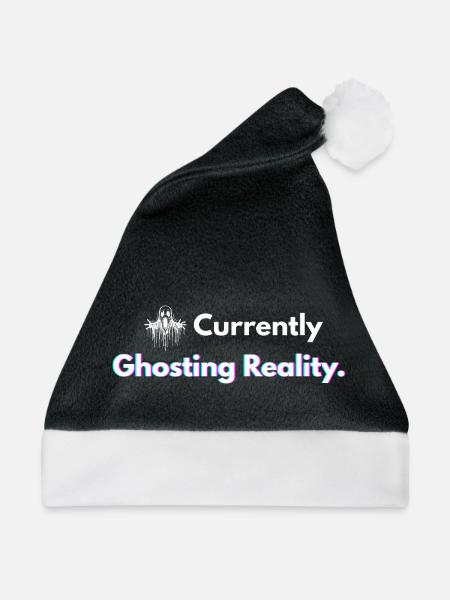 Aktuell Ghosting Reality Shirt - Weihnachtsmütze - Schwarz/Weiß