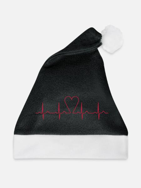 heartbeat - Weihnachtsmütze - Schwarz/Weiß