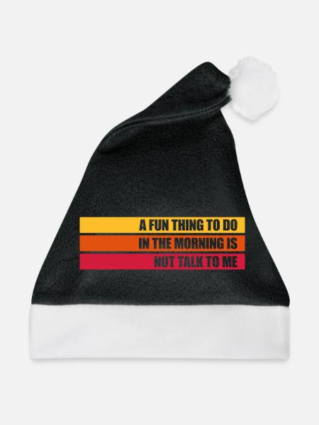 not talk to me - Weihnachtsmütze - Schwarz/Weiß