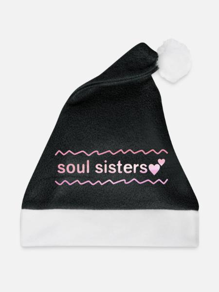soul sisters - Weihnachtsmütze - Schwarz/Weiß