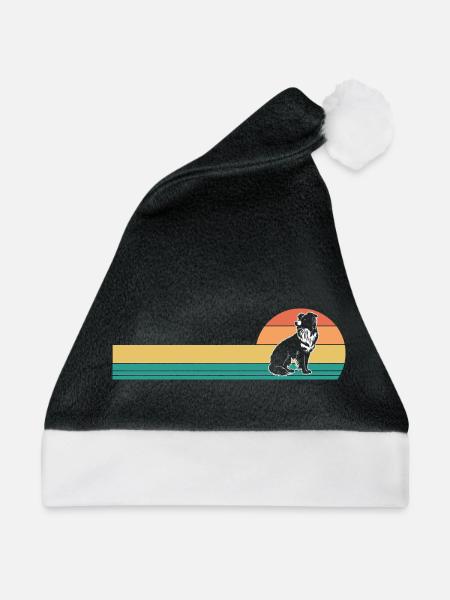 Border Collie - Weihnachtsmütze - Schwarz/Weiß