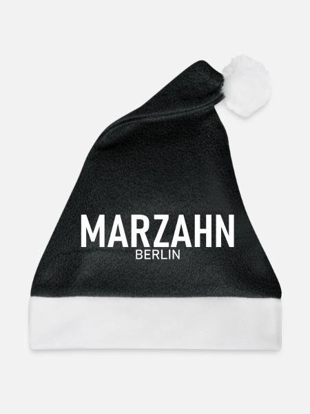 Marzahn - Berlin - Deutschland - Bezirk - Weihnachtsmütze - Schwarz/Weiß - Vorne