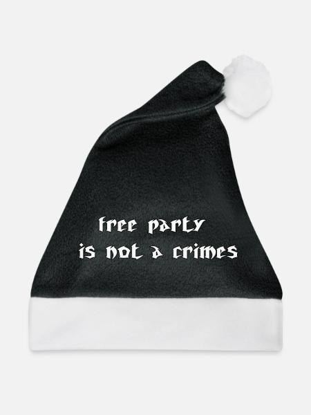 freeparty1 - Weihnachtsmütze - Schwarz/Weiß