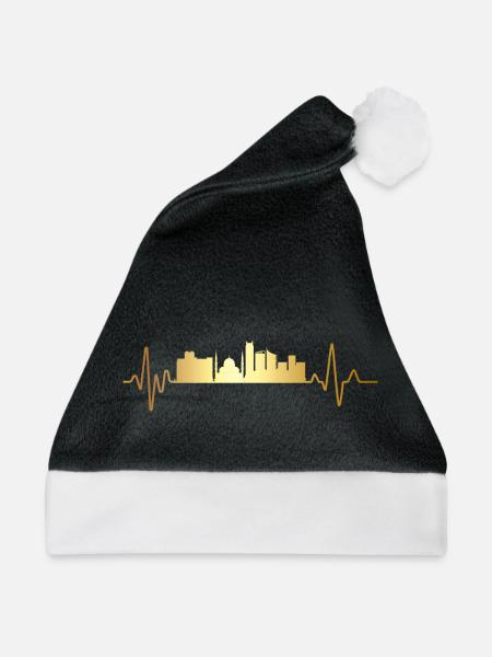 Beirut Heartbeat Libanon - Weihnachtsmütze - Schwarz/Weiß
