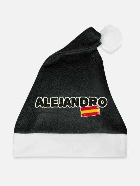 Alejandro spanische Flagge Spanien - Weihnachtsmütze - Schwarz/Weiß