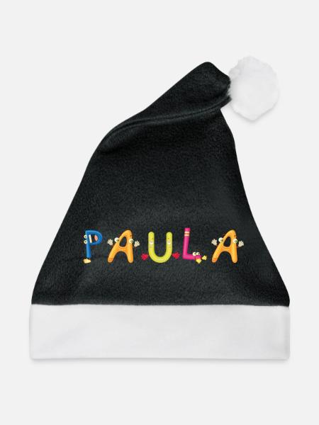 Paula - Weihnachtsmütze - Schwarz/Weiß