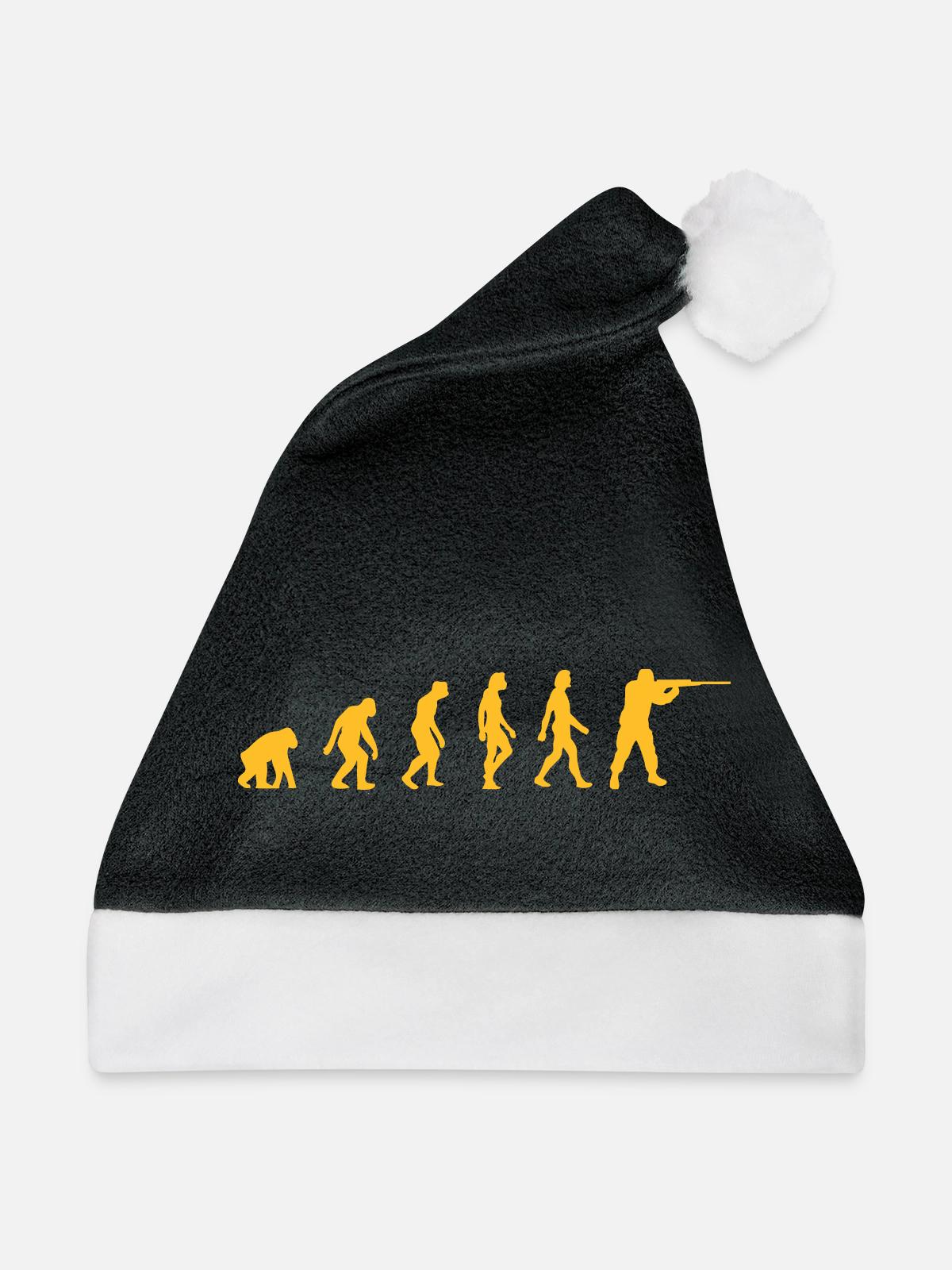 Die Evolution der Jäger - Weihnachtsmütze - Schwarz/Weiß - Vorne