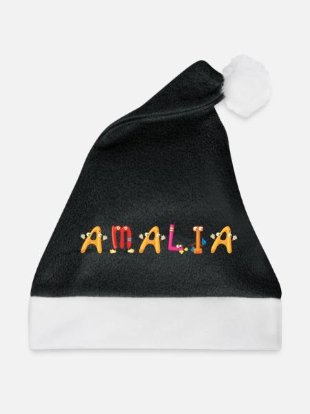 Amalia - Weihnachtsmütze - Schwarz/Weiß