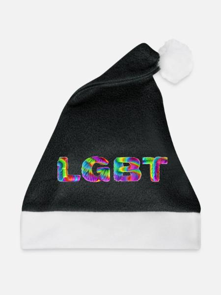 LGBT - Weihnachtsmütze - Schwarz/Weiß