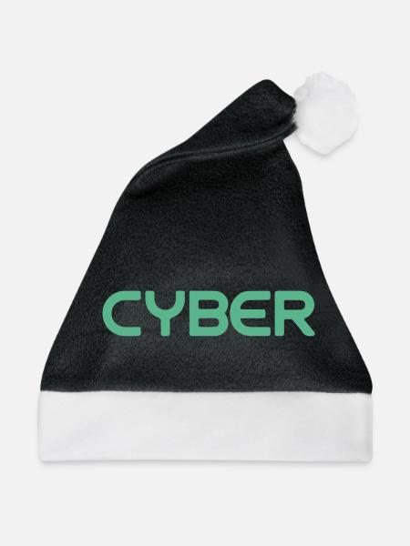 CYBER (Englisch) - Weihnachtsmütze - Schwarz/Weiß