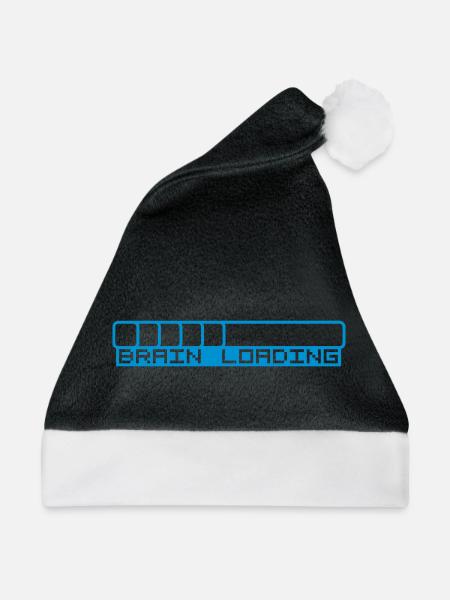 Brain Loading Bar - Weihnachtsmütze - Schwarz/Weiß