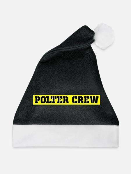 Polter Crew Polterabend - Weihnachtsmütze - Schwarz/Weiß