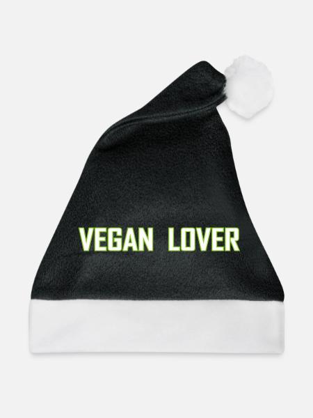 Vegan Veggie - Weihnachtsmütze - Schwarz/Weiß - Vorne
