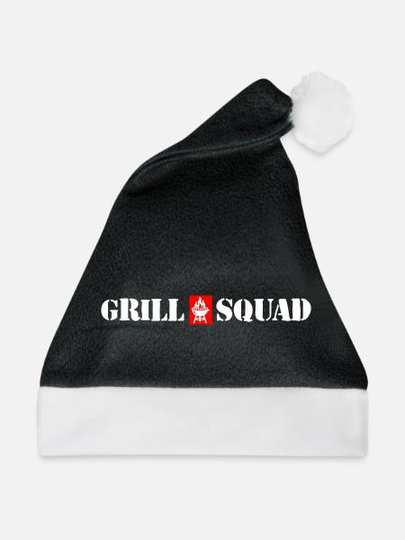Grill Squad Grillen - Weihnachtsmütze - Schwarz/Weiß