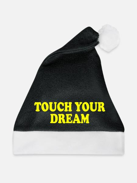touch your dream - Weihnachtsmütze - Schwarz/Weiß - Vorne