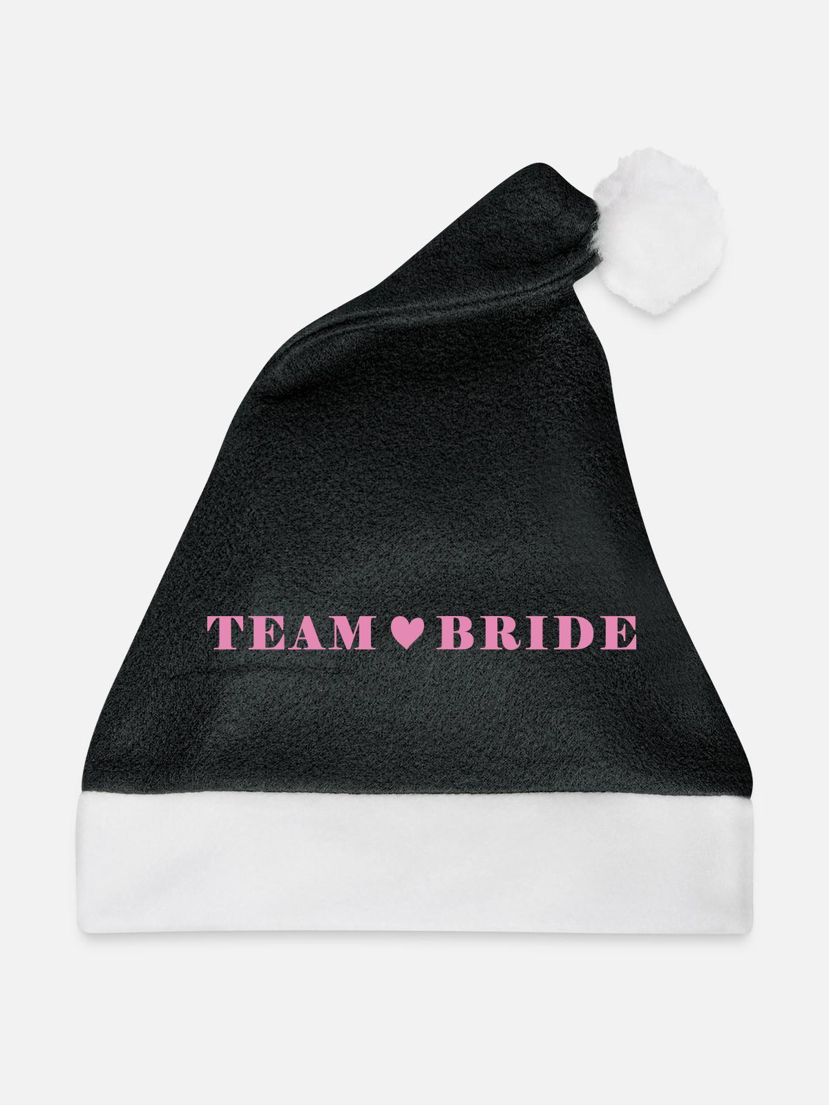 team bride - Weihnachtsmütze - Schwarz/Weiß - Vorne