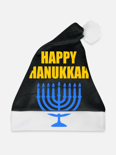HAPPY HANUKKAH - Weihnachtsmütze - Schwarz/Weiß